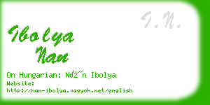 ibolya nan business card